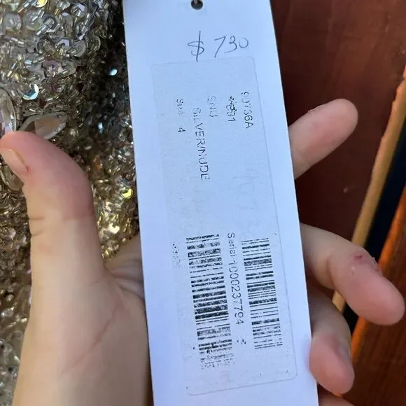 Jovani 90736A Embellished Illusion Dress size 4 NWT - Picture 13 of 14